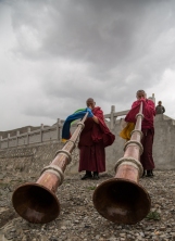 Trumpet Cleaning, Labrang, Gansu